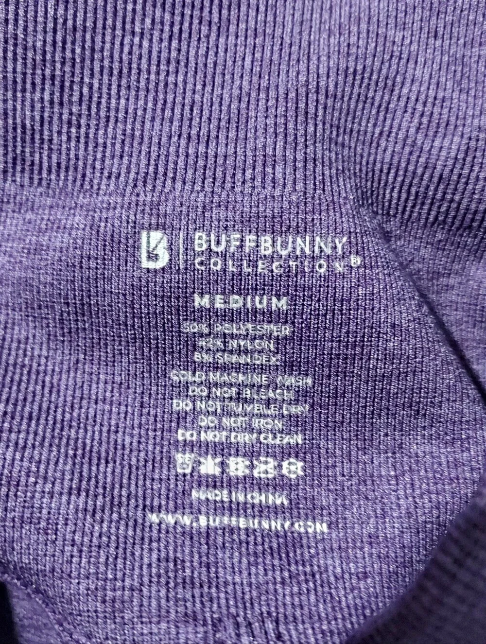 Buff Bunny Collection Women's Medium Purple Leggings Activewear Athleisure